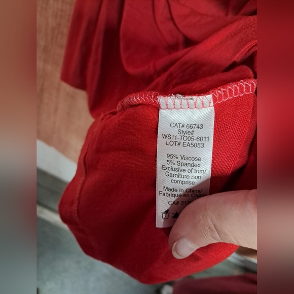 Together size 16 red square neck top - Picture 3 of 3